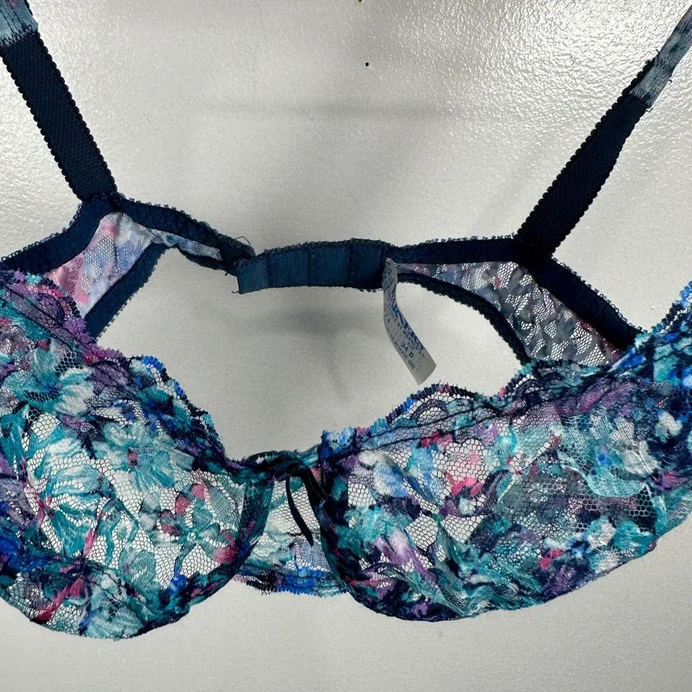 Vintage Warners‎ Lace Royale 34D 1524 Bra See Through Lace Nylon